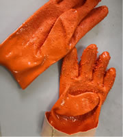 09 Dip Plastic Non Slip PVC Cotton Lining Gloves